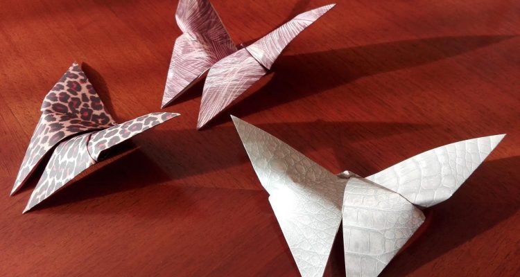 membuat kerajinan, origami kupu-kupu