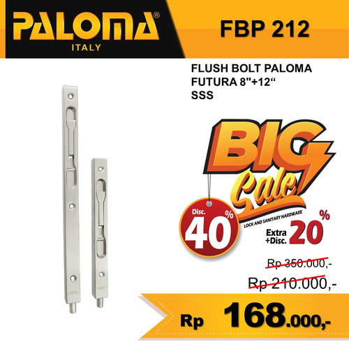 PALOMA Flush Bolt Grendel Tanam FBP 212