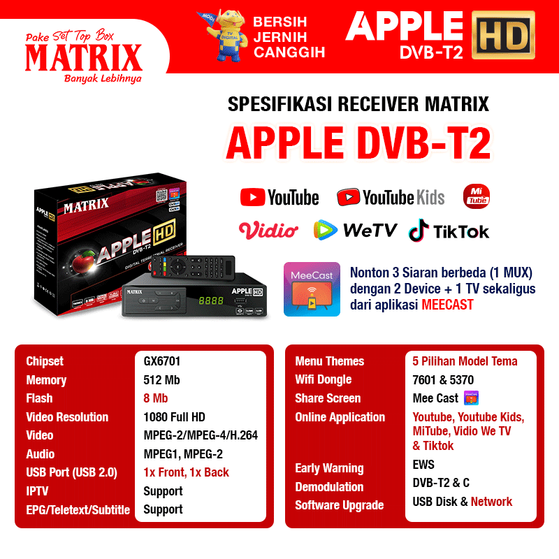 MATRIX Apple DVB-T2 HD