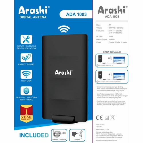 Arashi Digital Antenna Indoor/Outdoor/Anti UV ADA 1003