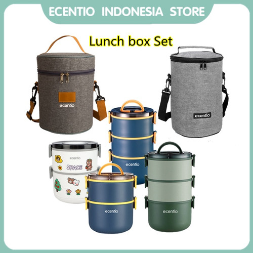 Ecentio Lunch Box Set Rantang Susun 2/3