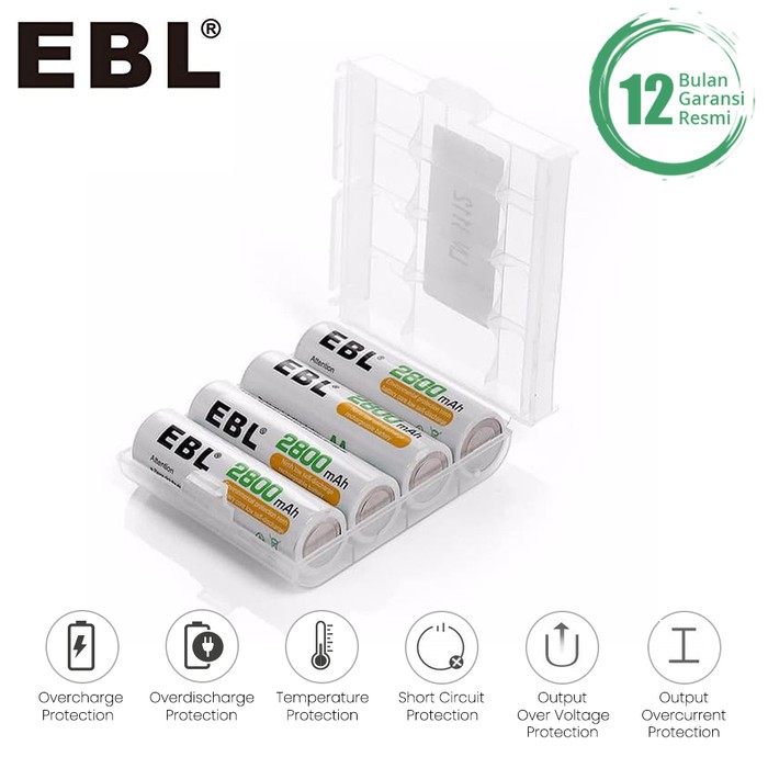 Baterai EBL Battery AA 2800 mAh 4 Pack