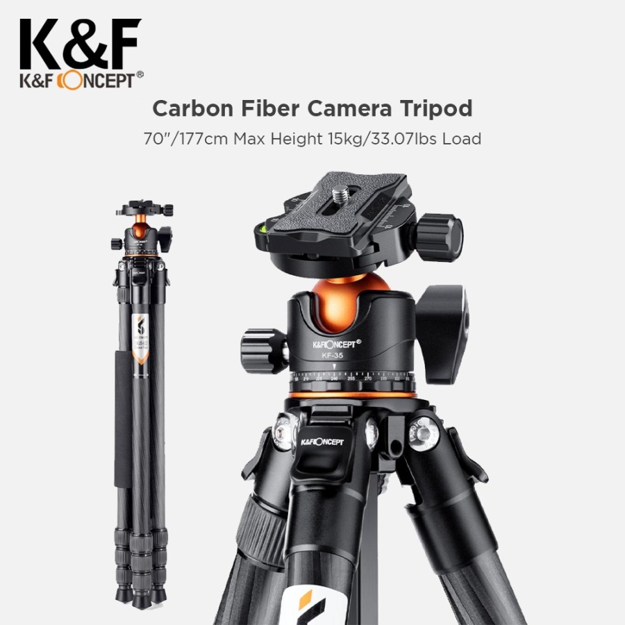 KNF Concept Camera Carbon Fiber Tripod SA254C2